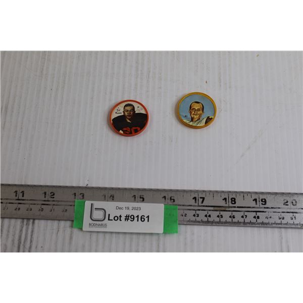 (2) 1960s Nalley's CFL Football Coins - Bill Munsey - Bernie Faloney