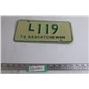 Image 1 : Saskatchewan 1974 Livery License Plate - L119