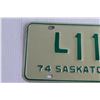 Image 2 : Saskatchewan 1974 Livery License Plate - L118