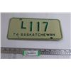 Image 1 : Saskatchewan 1974 Livery License Plate - L117