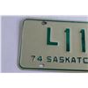 Image 2 : Saskatchewan 1974 Livery License Plate - L117