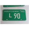 Image 2 : Pair of Saskatchewan 1969 License Plates - L90