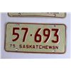 Image 3 : Pair of Saskatchewan 1975 License Plates