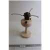 Image 1 : Milk Glass Aladdin Lincoln Drape Kerosene Lamp Base