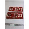 Image 1 : Pair of Alberta 1960 License Plates