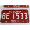 Image 2 : Pair of Alberta 1960 License Plates
