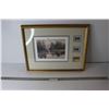 Image 1 : Framed Print of Wildlife - Ducks - Signed - With Duck Stamps & Gold Plated Habitat Conservation Stam