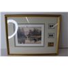 Image 2 : Framed Print of Wildlife - Ducks - Signed - With Duck Stamps & Gold Plated Habitat Conservation Stam