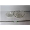 Image 1 : Footed Glass Bowl, Etched Glass Bowl