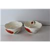 Image 3 : (2) Red Poppy Bowls, Oriental Themed Bottles, Christmas Ornaments, Collector Spoons