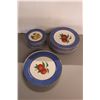 Image 2 : * Twelve Place Setting Dinner Set - Missing One Mug - Casual Victoria Beale Blue Harvest, Porcelain