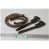 Image 1 : (3) Horse Shoes - (2) Vintage Crescent Wrenches