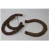 Image 4 : (3) Horse Shoes - (2) Vintage Crescent Wrenches
