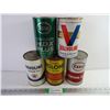 Image 1 : (5) Assorted Oil Cans, Texaco, Esso, Rislone, and Valvoline (all are empty)