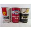 Image 3 : (5) Assorted Oil Cans- Shell, Esso and Gulf (all are empty)