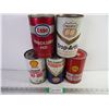 Image 1 : (5) Assorted Oil Cans-Shell, Gulf, Esso and Pacific 66 (all are empty)