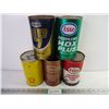 Image 1 : (5) Assorted Oil/Transmission Tins-Esso, Co-op and Shell (all are empty)