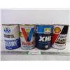 Image 1 : (4) Assorted Oil Cans-Shell, Petro Canada, Valvoline and Mohawk (all are empty)