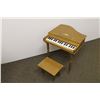 Image 2 : 1960s Vintage Child's Baby Grand Piano with Bench - 16" Tal lx 15" Deep - Works, some rods need to b