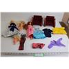 Image 1 : Barbies with Homemade Clothes and Furniture