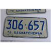 Image 2 : Pair of 1976 Saskatchewan License Plates