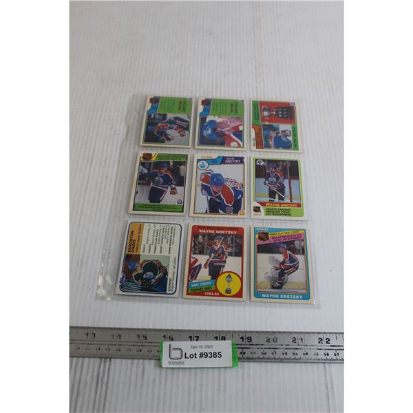 (9) Wayne Gretzky Cards 1980-86