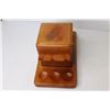 Image 2 : Vintage Quality Leather Wrapped Pipe Humidor & Rack