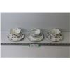 Image 1 : (3) Shelly - Fine Bone China Cups & Saucers (Blue Rock & Rose Bud Designs)