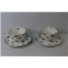 Image 5 : (3) Shelly - Fine Bone China Cups & Saucers (Blue Rock & Rose Bud Designs)