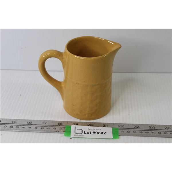 Medalta Basket Weave Pitcher (small chip)