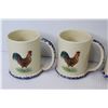 Image 3 : (4) Rooster Mugs (Made in Portugal) - Chief Yeoman Warder Dish - East-End 1966 by Tasche & Busse Cow