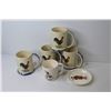 Image 9 : (4) Rooster Mugs (Made in Portugal) - Chief Yeoman Warder Dish - East-End 1966 by Tasche & Busse Cow