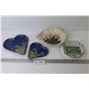 Image 1 : Vintage PEI Plate - Mudd Puddle - Studio Pottery (2) Pottery Heart Shaped Dishes - Glass Banff Ashtr