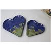 Image 3 : Vintage PEI Plate - Mudd Puddle - Studio Pottery (2) Pottery Heart Shaped Dishes - Glass Banff Ashtr