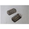 Image 2 : (2) Military Name Tags - Dog Tags