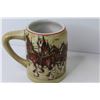 Image 5 : (2) Beer Steins: 1978 Wildlife Federation, Budweiser Championship Clydesdales