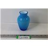 Image 1 : Blue & White Cased Glass Vase