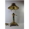 Image 3 : Vintage Orient Express Brass Lamp (tested, works) 20" x 10"