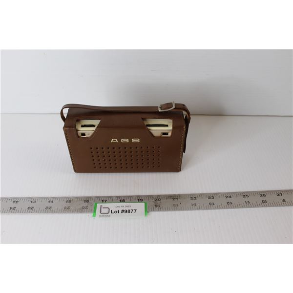 AGS Transistor Radio In Leather Case