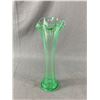 Image 1 : Vintage Uranium Glass Vase 11" Tall