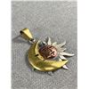 Image 2 : Mexican 92s Sterling Silver, Brass, Copper Sun/Moon Pendant Marked 925, Taxco Mexico