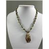 Image 2 : Wintage Semi-Precious Stone and Beaded Necklace w/ Silver Drop