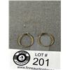 Image 2 : Pair Of 10 Karat Gold Hoop Earrings (Approx. 3/4" Diam)