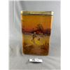 Image 2 : Large Antique Ridgeway Tea Tin, Beautiful Graphics. Approx. 10" Tall