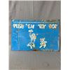 Image 4 : Tin Push 'Em Toy Box Sign & Coca-Cola Menu Board. 16" x 24" & 20" x 22"