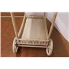 Image 2 : * Wicker Wheeled Tea Cart - 21" x 34" x 33" Tall