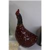 Image 2 : Ceramic Rooster, (2) Pot of Gold Tins, Misc.