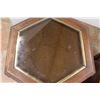 Image 2 : * (2) Hexagonal End Tables with Glass Tops - 21" x 23"