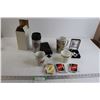 Image 1 : (3) Coffee Mugs, Travel Mug, Uno Cards, Cross Necklace, Wallet