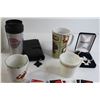 Image 4 : (3) Coffee Mugs, Travel Mug, Uno Cards, Cross Necklace, Wallet